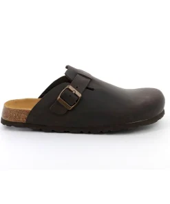 Bobo | ciabatta puntachiusa in pelle ingrassata