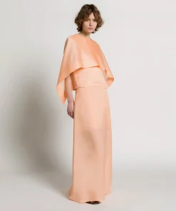 Alternative view of Gonna lunga in organza di seta