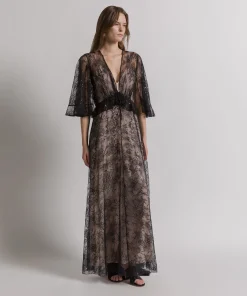 Abito da sera in pizzo con paillettes